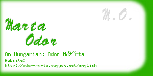 marta odor business card